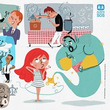 ALDEAS INFANTILES SOS.. Un projet de Conception éditoriale, Illustration traditionnelle et Illustration jeunesse de Juanma García Escobar - 12.09.2020
