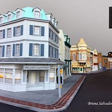 Maquete Stars Hollow - Gilmore Girls. Paper Craft, Fine Arts, Sculpture, and Architecture project by Bruna Salvador Conforto - 09.22.2017
