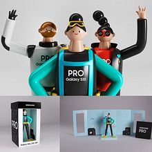 SAMSUNG PRO_Galaxy S10. Un proyecto de 3D, Br, ing e Identidad, Diseño 3D, Diseño de apps, Diseño de logotipos, Diseño gráfico e Ilustración tradicional de Miguel Ameller Álvarez - 13.09.2020