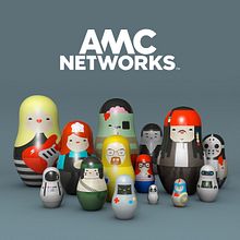 AMC NETWORKS INTERNACIONAL. Un proyecto de 3D, Diseño, Diseño 3D, Ilustración tradicional e Infografía de Miguel Ameller Álvarez - 04.05.2019