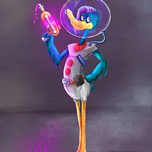 Space Duck- My project in Digital Painting for Characters: Color and Light course. Un proyecto de Concept Art y Dibujo digital de Ryan Smith - 13.09.2020