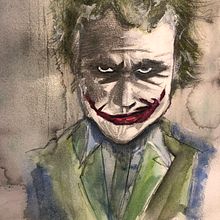 Heath the Joker Ein Projekt aus dem Bereich Bleistiftzeichnung und Aquarellmalerei von Alessandra Russo - 13.09.2020