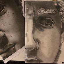 David - Michelangelo Buonarroti tribute Ein Projekt aus dem Bereich Bleistiftzeichnung von Alessandra Russo - 13.09.2020