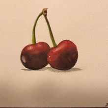 Cherries Ein Projekt aus dem Bereich Aquarellmalerei von Alessandra Russo - 13.09.2020
