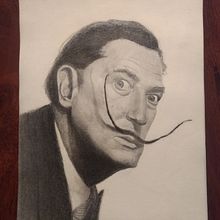 Retrato de Salvador Dalí.. Drawing, Pencil Drawing, Figure Drawing, Artistic Drawing, Portrait Drawing, and Realistic Drawing project by Philipp Lara - 09.16.2020