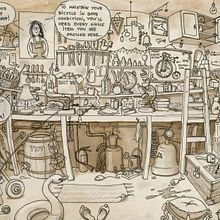 "The Ultimate Guide to Bike Mechanics"    Mi Proyecto del curso: El arte del sketching: transforma tus bocetos en arte. Sketching, Comic, Drawing, and Traditional illustration project by Spaska P - 09.14.2020