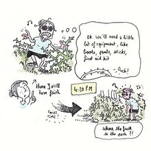 sissone's adventures at the planchettes valley. Comic, Traditional illustration, Sketchbook, and Sketching project by Gaulier Allison - 09.16.2020