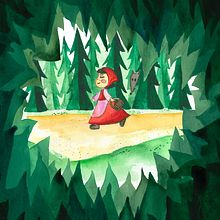 Little red riding hood illustration using watercolor techniques. Un progetto di Illustrazione infantile e Pittura ad acquerello di Imola Koós - 15.09.2020