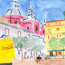 MADRID MOLA (Work in progress). Een project van 2D-animatie, Animatie, Traditionele illustratie y Schilderij van Marion Bretagne - 15.09.2020
