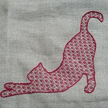 Blackwork kitty. Un projet de Artisanat de Greta Kat - 03.07.2020
