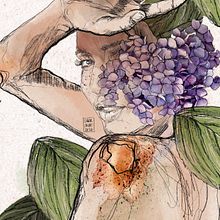 Mi Proyecto del curso: Retrato ilustrado SaraCalde. Un progetto di Belle arti e Illustrazione tradizionale di Sara Calderón - 16.09.2020