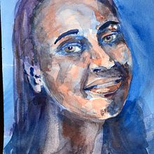 My project in Artistic Portrait with Watercolors course. Un proyecto de Pintura a la acuarela de Alan Skyrme - 16.09.2020