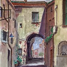 Mi Proyecto del curso: Dibujo arquitectónico con acuarela y tinta. Sketching, Drawing, Watercolor Painting, Architectural Illustration, Sketchbook & Ink Illustration project by Antoni Casals Bonfill - 05.01.2023