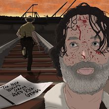 Rick Grimes. Un progetto di Illustrazione tradizionale e Illustrazione digitale di Adrian Gonzalez - 16.09.2020