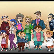 Remake- "The Simpsons" characters. Un proyecto de Animación 2D, Cómic, Dibujo digital, Diseño de personajes e Ilustración digital de Miguel Ángel García Romero - 17.09.2020