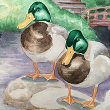 My project in Watercolor Illustration with Japanese Influence course. Traditional illustration project by A KJ - 09.17.2020