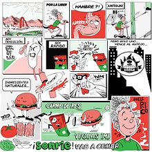 COMIC KONGA BURGER. Comic project by Rafa, Ale y Eva - 09.17.2020