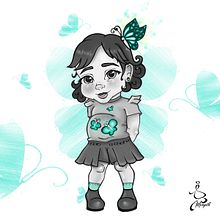 Butterfly girl 🦋. Digital Illustration project by Ivet Macias Bugarin - 09.17.2020