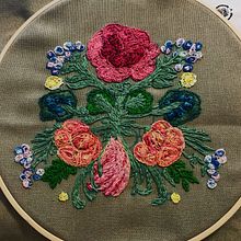 My project in Embroidery Technique with the Stem Stitch course. Embroider project by Crystal Lutton - 09.18.2020