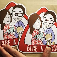 BABY ON BOARD STICKERS. Un progetto di Illustrazione tradizionale e Illustrazione digitale di Maria Prados - 18.09.2020
