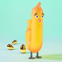 Mi Proyecto del curso: Introducción exprés al 3D: de cero a render con Cinema 4D. 3D Design, and 3D Character Design project by Cristina Pato - 10.25.2020