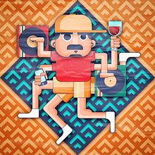 Baile do Ganja. Een project van  Ontwerp, Ontwerp van personages y Traditionele illustratie van Ricardo Jurça - 19.09.2020