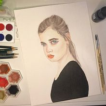 Meu projeto do curso: Retrato em aquarela a partir de uma fotografia. Watercolor Painting project by Katy Miranda - 09.20.2020