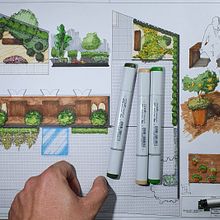 Comercial Garden  Ein Projekt aus dem Bereich Architektonische Illustration, Architektur, Botanische Illustration, Design, Traditionelle Illustration, Innendesign, Sketchbook und Skizzenentwurf von Marcelo Marttins - 20.09.2020