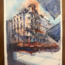 Mi Proyecto del curso: Dibujo arquitectónico con acuarela y tinta. Projekt z dziedziny  Architektura użytkownika Ignacio Correa - 21.09.2020