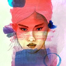 My project in Illustrated Portrait in Watercolor course. Digital Drawing, Traditional illustration, and Watercolor Painting project by Kitty Wong - 10.11.2020