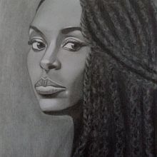 Mi Proyecto del curso: Retrato realista con lápiz de grafito retrato africano. Fine Arts project by George Ruiz gil - 01.18.2021
