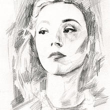 Clarice Lispector. Desenho a lápis, Desenho artístico, Desenho de retrato, e Desenho realista projeto de Begoña Blázquez Parro - 22.09.2020