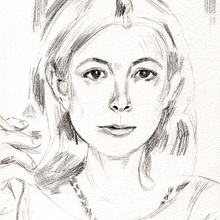 Joan Didion. Desenho a lápis, Desenho artístico, Desenho de retrato, e Desenho realista projeto de Begoña Blázquez Parro - 22.09.2020