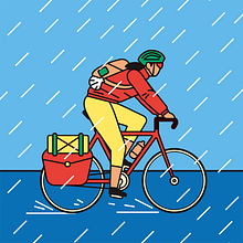 LONG DISTANCE CYCLING. Un progetto di Design editoriale, Illustrazione tradizionale e Illustrazione vettoriale di Enric Adell - 01.08.2020