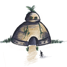 Robots con plantitas. Un proyecto de Ilustración tradicional, Ilustración digital y Pintura a la acuarela de Isi Cano - 22.09.2020