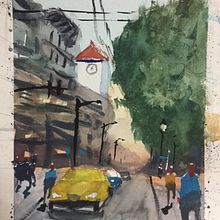 Mi Proyecto del curso: Paisajes urbanos en acuarela. Watercolor Painting project by Ernesto Vallejo - 09.23.2020