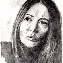 Oriana Fallaci. Desenho, Desenho a lápis, Desenho artístico, Desenho de retrato, e Desenho realista projeto de Begoña Blázquez Parro - 23.09.2020