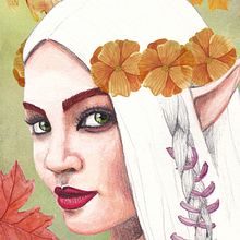 Elfa otoñal. Fine Arts, and Watercolor Painting project by Laura MG - 09.23.2020