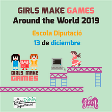 Girls Make Games en España. Un proyecto de Diseño de carteles, Diseño gráfico, Diseño para Redes Sociales, Pixel art y Videojuegos de Isi Cano - 10.01.2018