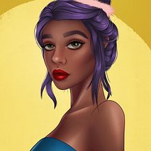 Meu projeto do curso: Retrato de personagens femininas com Procreate. Desenho de retrato, Desenho digital, Design de personagens, Ilustração tradicional e Ilustração digital projeto de Giovanna Dorneles - 23.07.2020