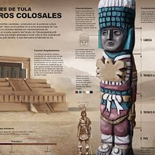 Atlantes de Tula, Guerreros Colosales Ein Projekt aus dem Bereich Grafikdesign, Traditionelle Illustration, Verlagsdesign und Infografik von Maria Dolores Aguilar - 30.09.2020
