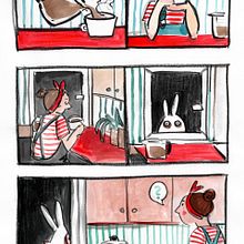 Short novel about coffee monster. Projekt z dziedziny Trad, c i jna ilustracja użytkownika Kasia Rożek - 24.09.2020