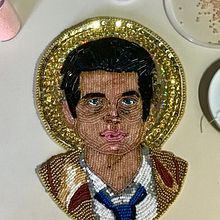 Meu projeto do curso: Retratos bordados com pedrarias. Embroider project by Cláudia Mendes - 09.25.2020