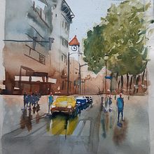 Mi Proyecto del curso: Paisajes urbanos en acuarela. Digital Illustration project by Maricarmen Garcia Saav - 09.26.2020