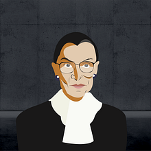 Ruth Bader Ginsburg. Digital Illustration project by Francisco Bonett - 09.26.2020