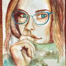 Mi Proyecto del curso: Retrato artístico en acuarela. Watercolor Painting project by ncirauqu - 09.27.2020