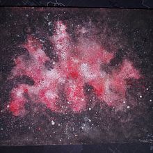 My Red-Pinkish Nebula 09/24/2020. Un proyecto de Pintura a la acuarela de Nelly Cortez - 24.09.2020