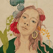 Pink Hair Lady. Un progetto di Disegno di ritratti di Hannah Bentley - 27.09.2020