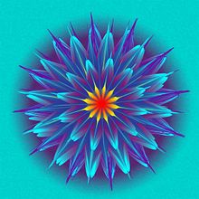 Ilustración Diseño Flor Azul. Design, Graphic Design, and Digital Illustration project by Sonia González - 04.27.2020