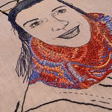 My project in Creation of Embroidered Portraits course. Un proyecto de Bordado y Dibujo de Retrato de Nicoletta Birch - 28.09.2020